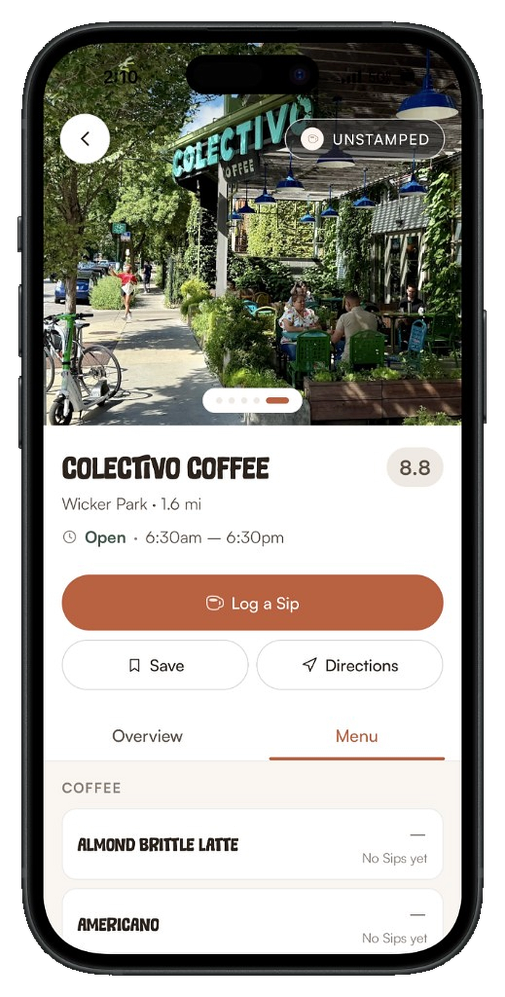 Colectivo Coffee cafe page